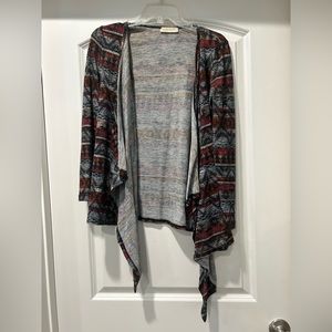 Soft printed cardigan